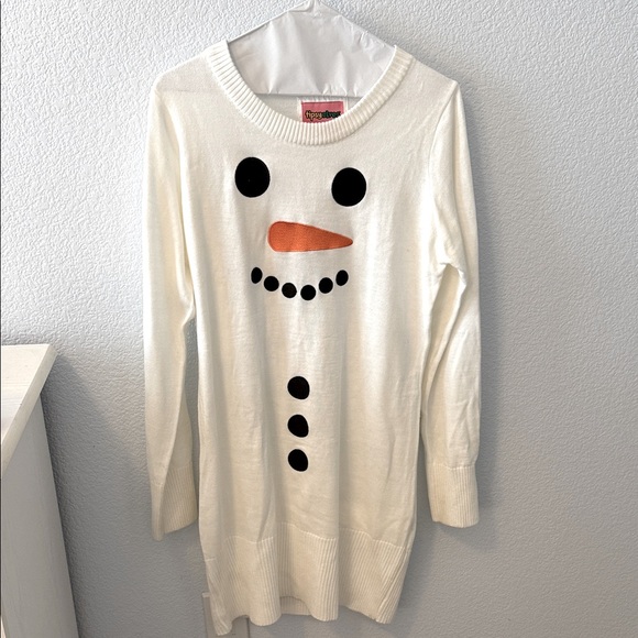 Tipsy Elves Snowman Sweater Dress - Picture 1 of 4
